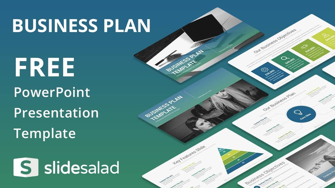 Business Plan Free Powerpoint Template Design Slidesalad Throughout Business Card Powerpoint Templates Free