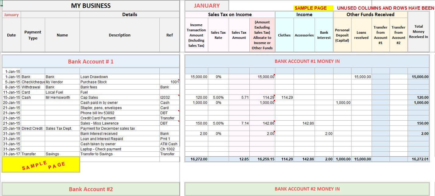 Business Plan Small Accounts Spreadsheet Editable Bank Inside Bookkeeping Templates For Small Business Excel
