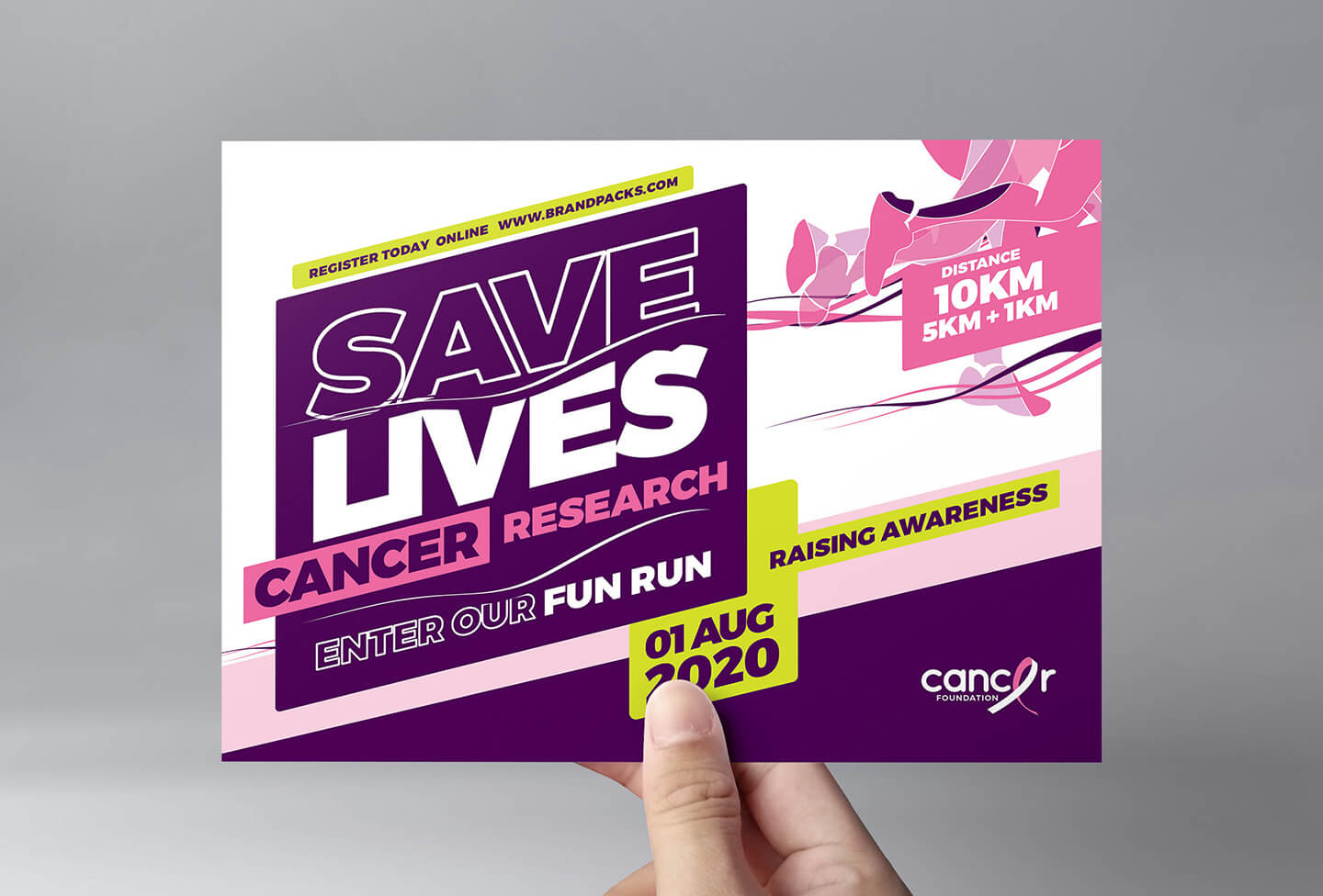 Cancer Charity Fun Run Flyer Template In Psd, Ai & Vector Pertaining To Cancer Fundraiser Flyer Template