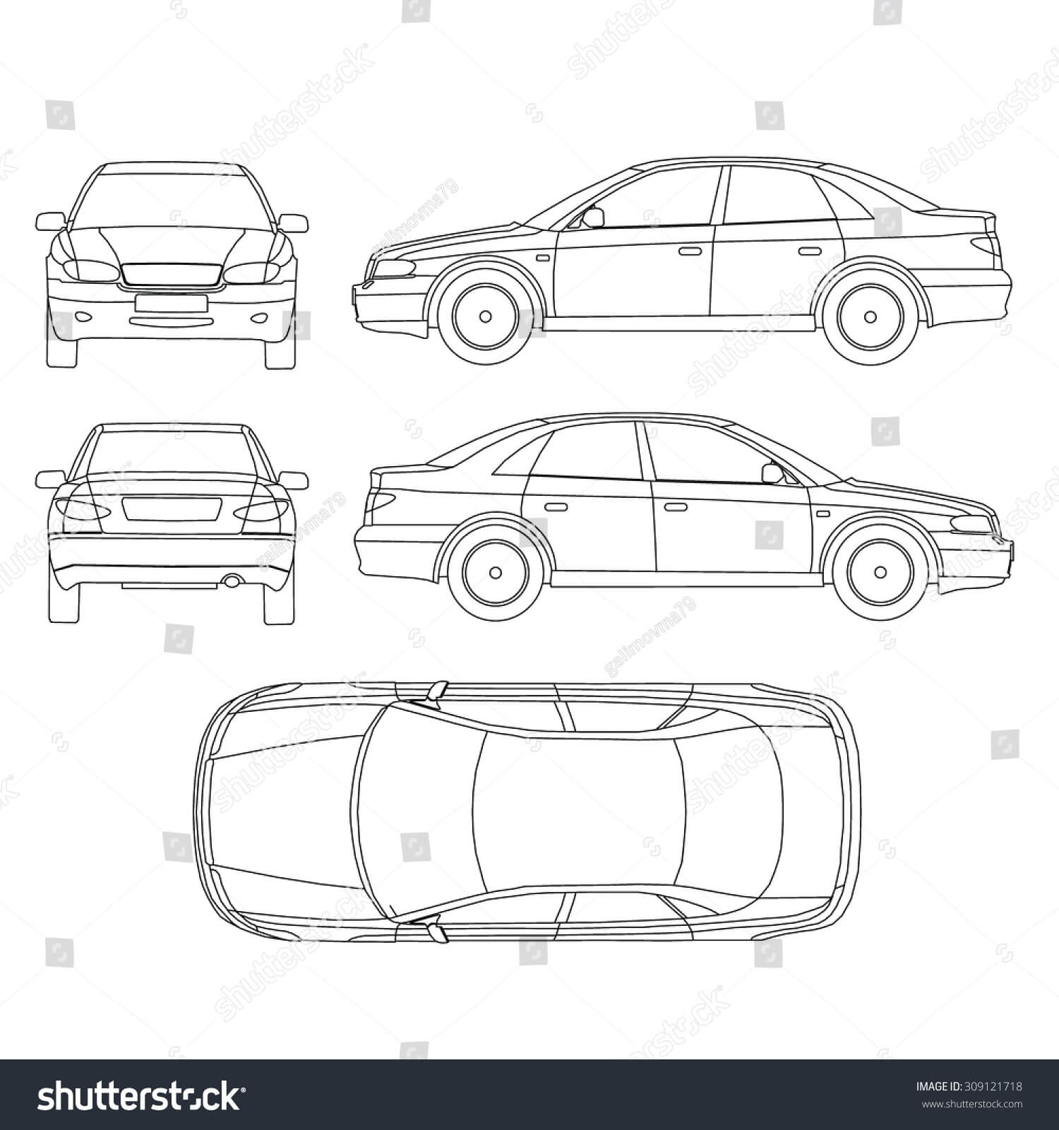 Car Line Draw Insurance, Rent Damage,… Stock Photo 309121718 Intended For Car Damage Report Template
