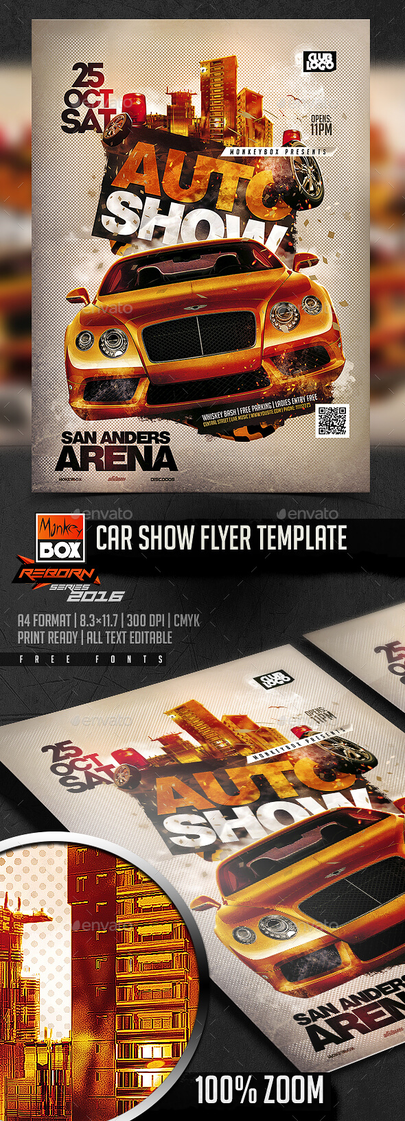 Car Show Flyer Template Graphics, Designs & Templates Regarding Car Show Flyer Template