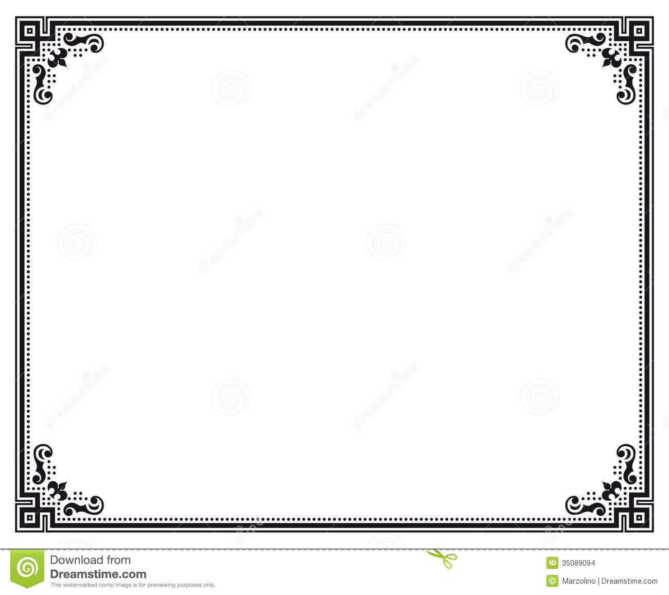 Certificate Border Vector Free Download At Getdrawings Within Certificate Border Design Templates