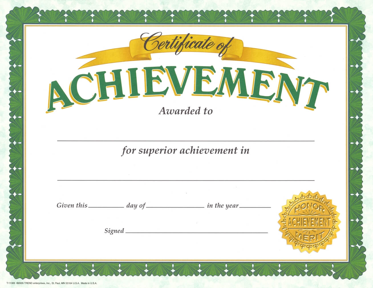 Certificate Of Achievement Template – Certificate Templates Throughout Army Certificate Of Achievement Template