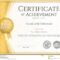 Certificate Of Achievement Template In Vector Stock Vector For Certificate Of Accomplishment Template Free