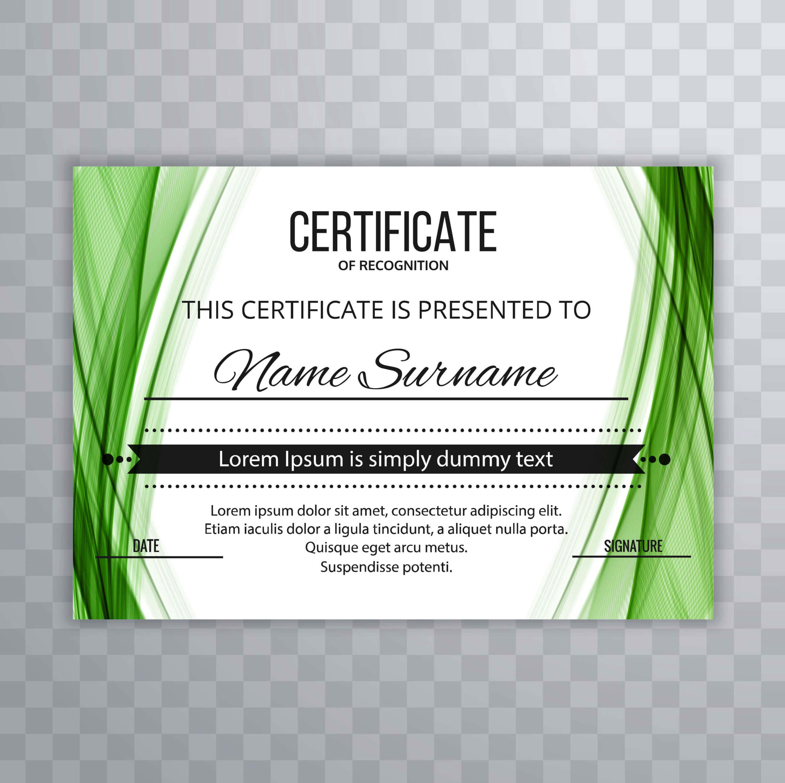 Certificate Of Appreciation Green Free Vector Art – (12 Free Within Boot Camp Certificate Template