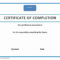 Certificate Of Completion Template Word 2010 Blank With Certificate Template For Project Completion