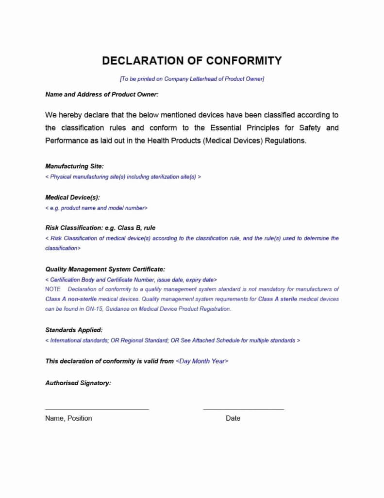 Certificate Of Compliance Template – Horizonconsulting.co Intended For Certificate Of Conformity Template