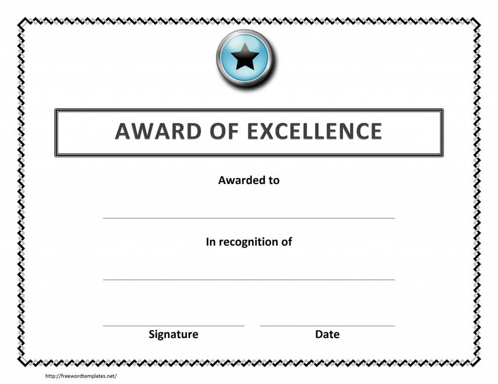 Certificate Of Excellence Template Word ] – Certificate Of With Regard To Certificate Of Excellence Template Word