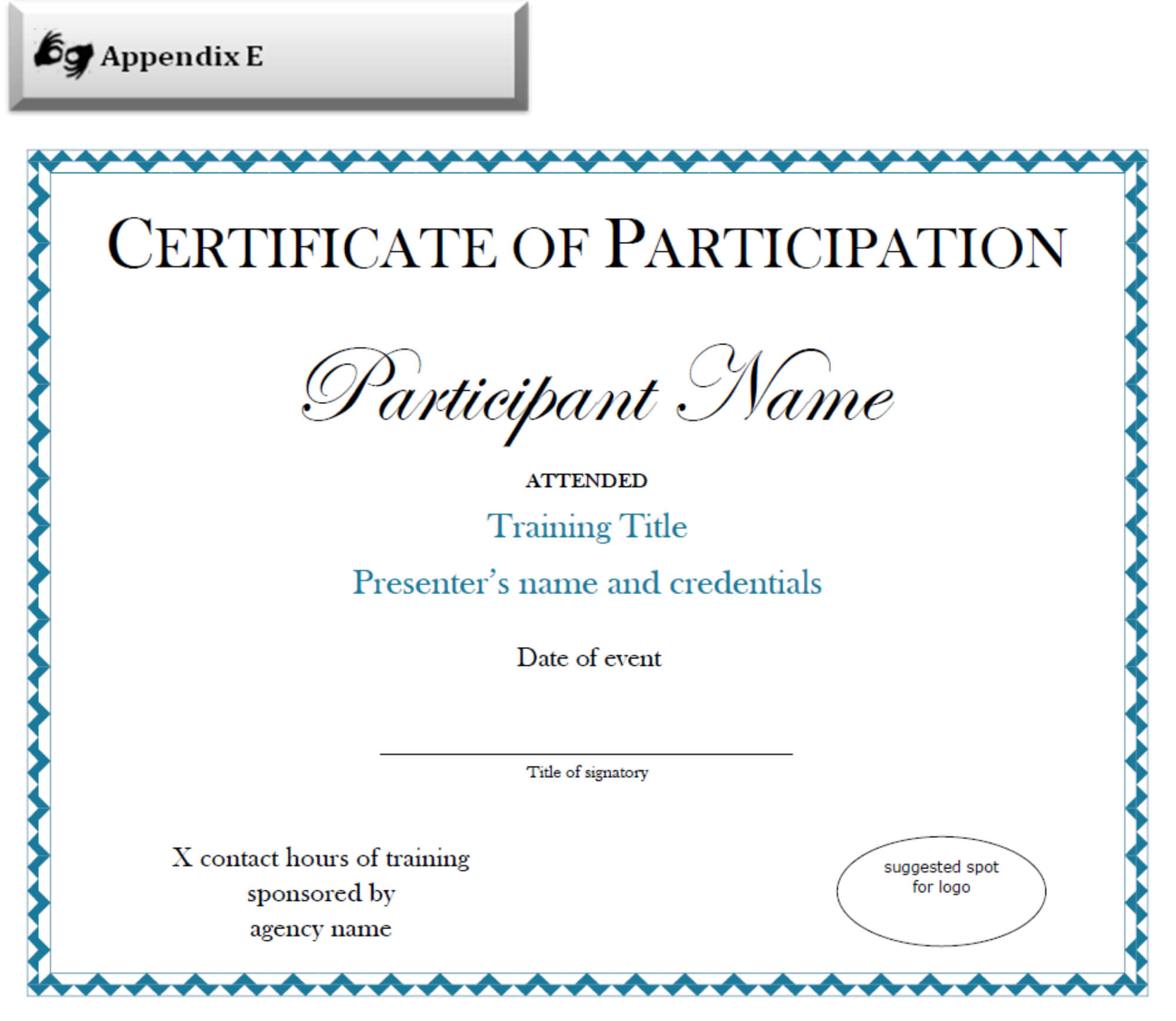 Certificate Of Participation Sample Free Download With Regard To Certificate Of Participation In Workshop Template