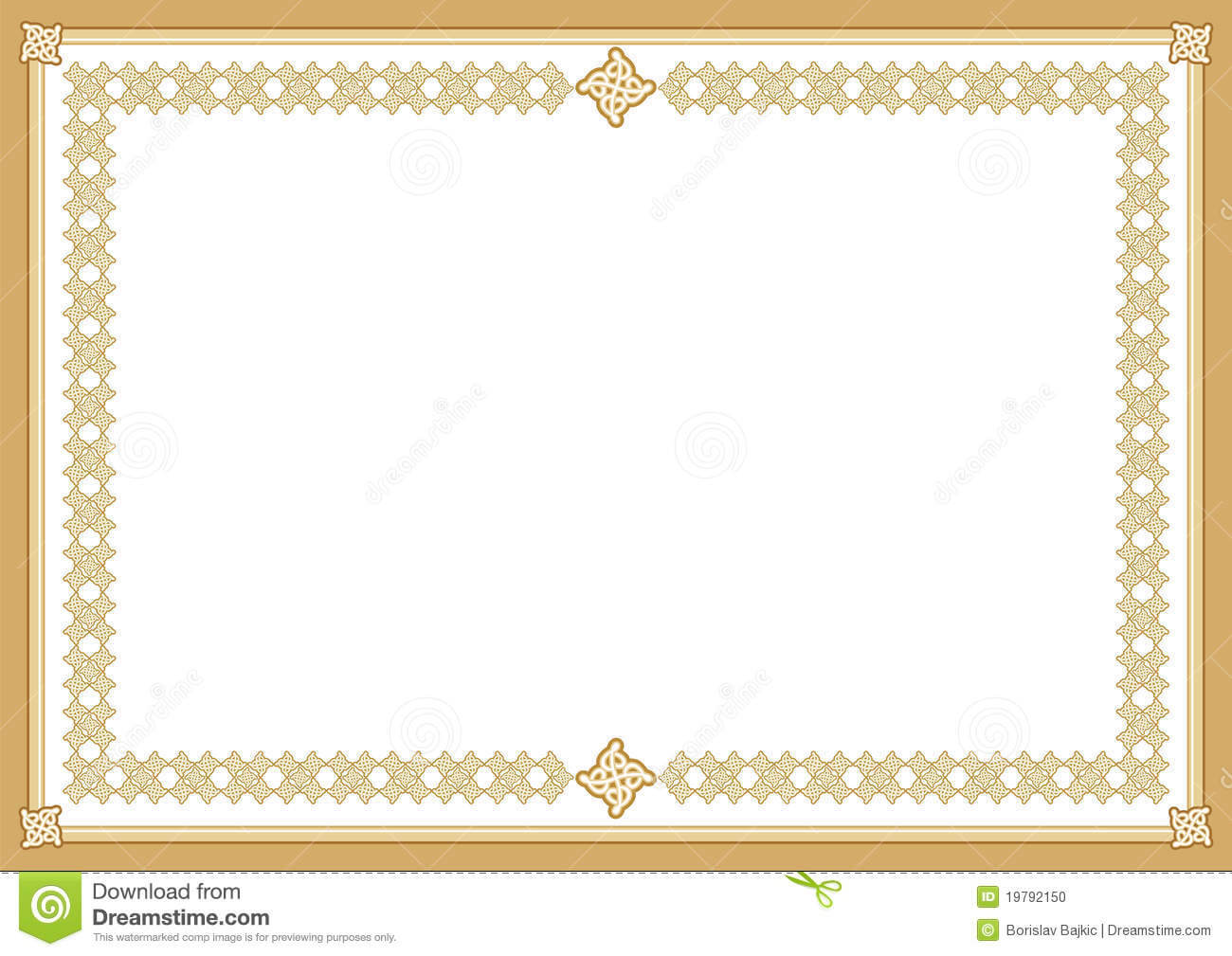 Certificate Stock Vector. Illustration Of Award, Blank With Regard To Award Certificate Border Template