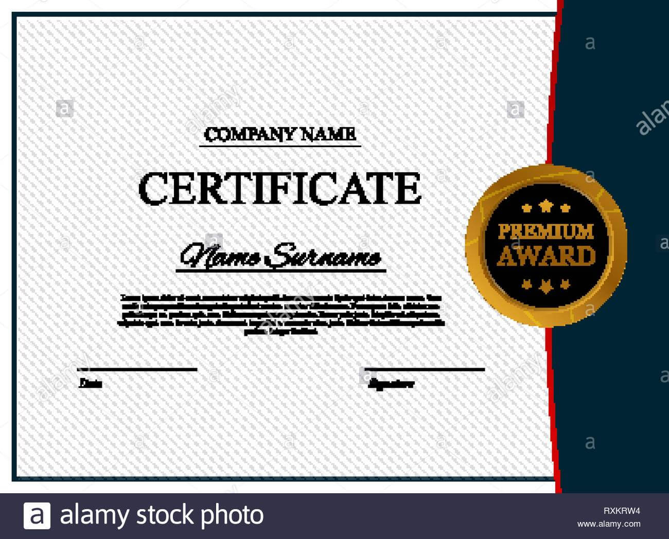 Certificate Template Background. Award Diploma Design Blank With Regard To Academic Award Certificate Template