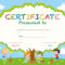 Certificate Template With Kids Planting Trees Illustration In Children's Certificate Template