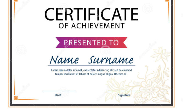 Certificate Template,diploma Layout,a4 Size Stock Vector with regard to Certificate Template Size