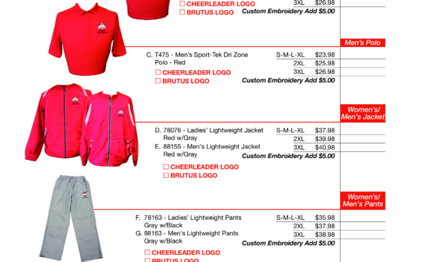 Cheerleader Apparel Order Form | Templates At inside Apparel Order Form Template