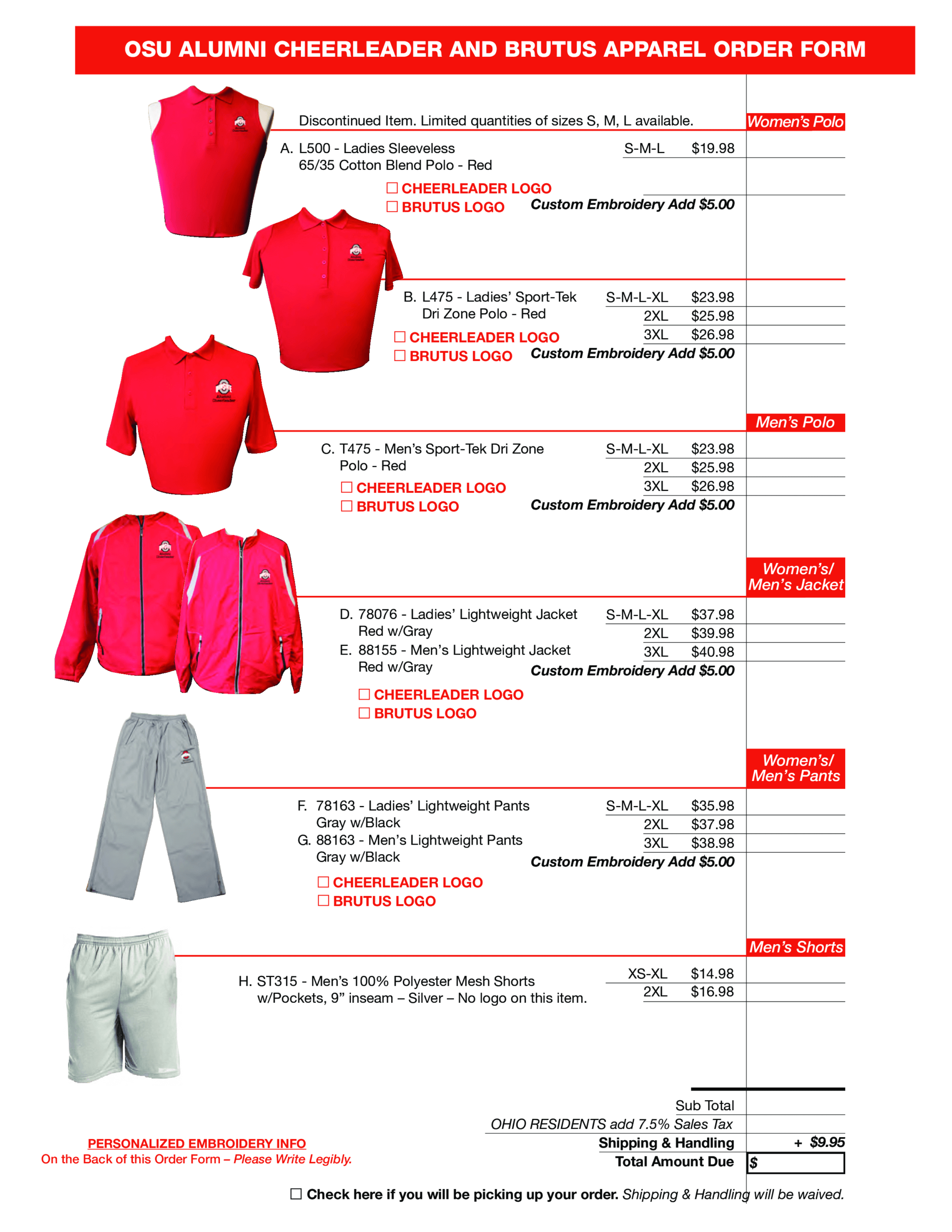 Cheerleader Apparel Order Form | Templates At Inside Apparel Order Form Template