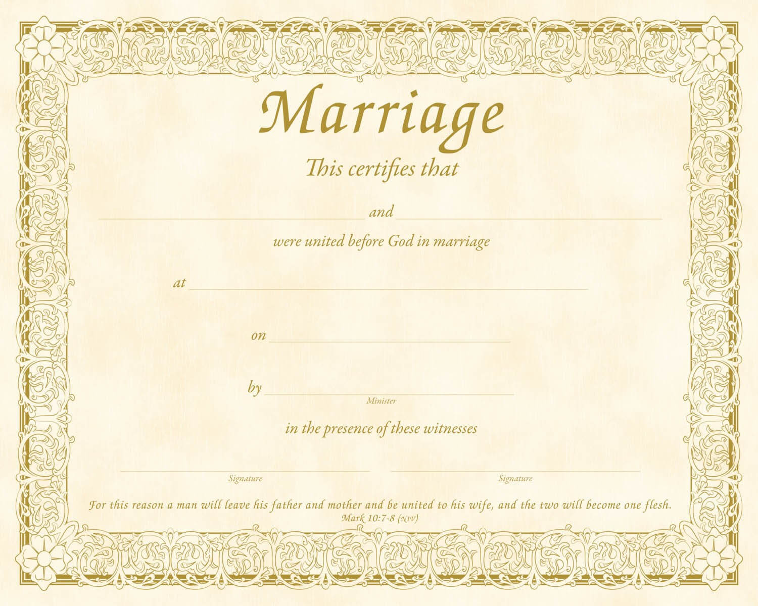 Christian Certificate Template ] – Christian Marriage In Christian Certificate Template