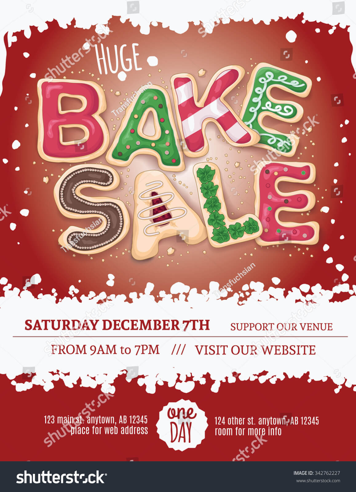 Christmas Bake Sale Flyer Template Hand Stock Vector Regarding Bake Sale Flyer Template Free