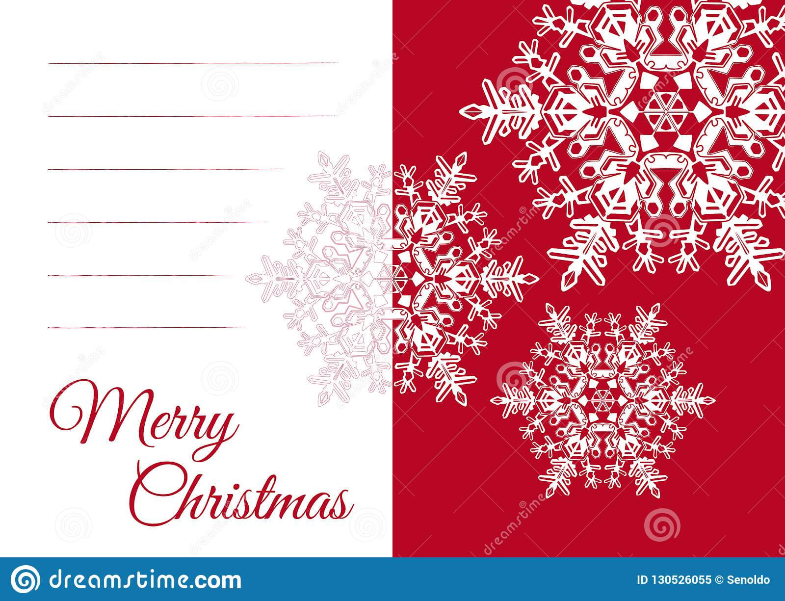 Christmas Greeting Card Template With Blank Text Field Stock Throughout Blank Snowflake Template