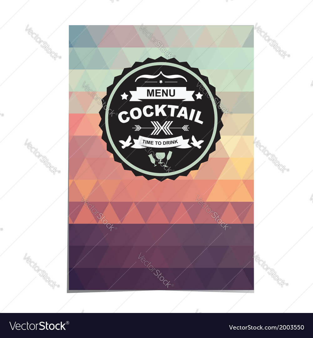 Cocktail Bar Menu Template Design Inside Adobe Illustrator Menu Template