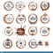 Coffee Rings Badges. Labels With Dirty Circles From Tea Or Inside 1.5 Circle Label Template