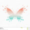 Colorful Icon Of Red Turquoise Butterfly Stock Vector Within Butterfly Labels Templates