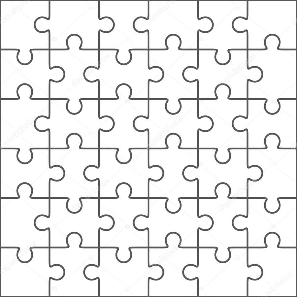 Coloring Book : Jigsaw Puzzle Blank Template Pieces Stock Pertaining To Blank Jigsaw Piece Template