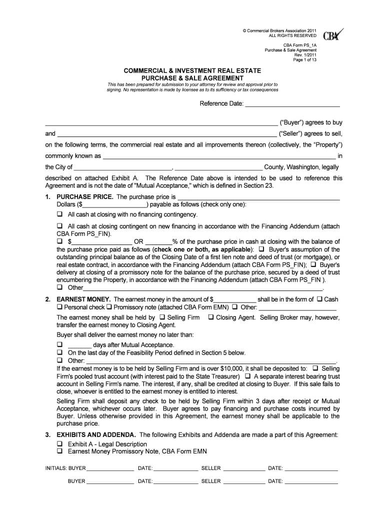 Commercial Real Estate Agreement Form Pdffiller Com – Fill In Business Broker Agreement Template