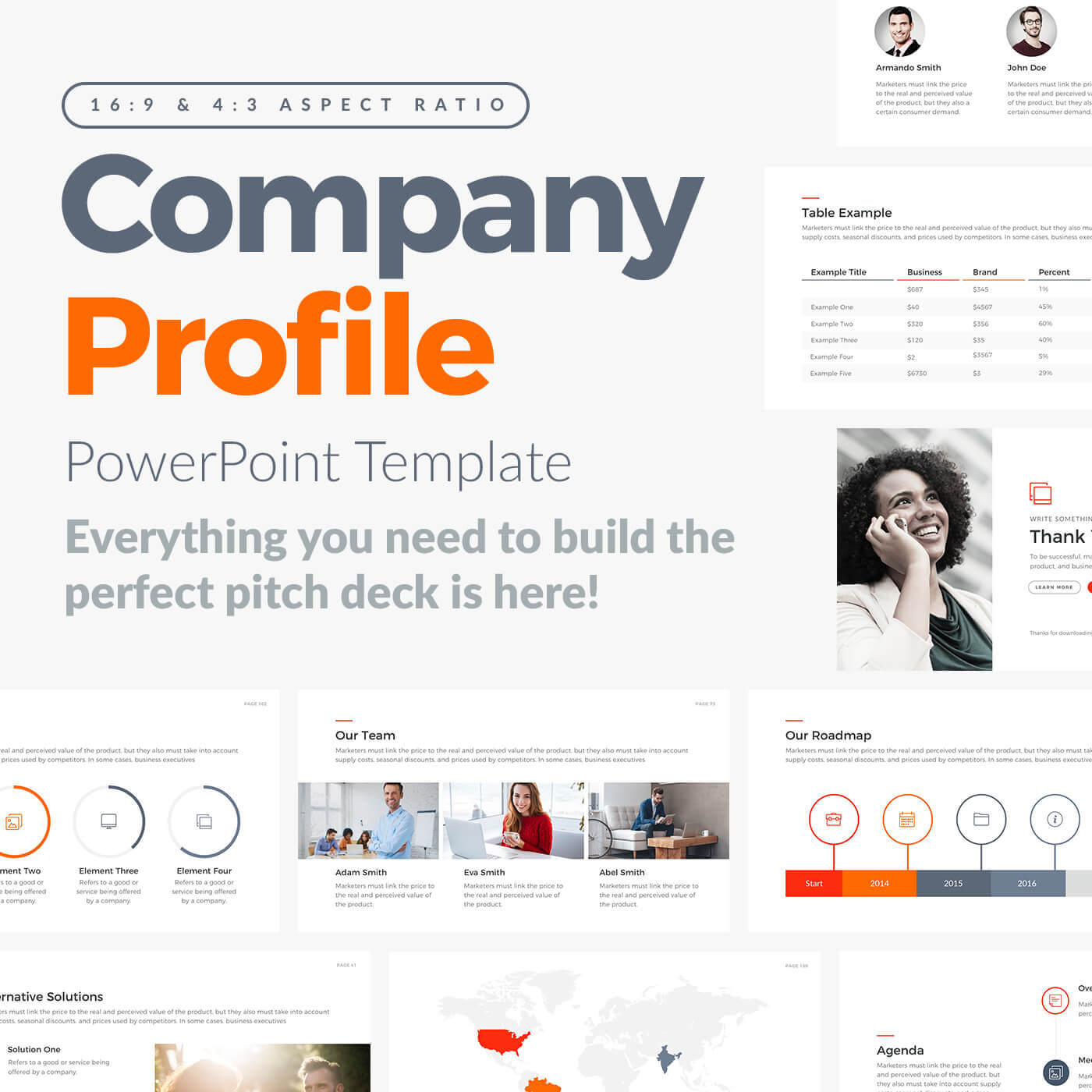 Company Profile – Presentation Powerpoint Template Pptx Intended For Business Profile Template Ppt