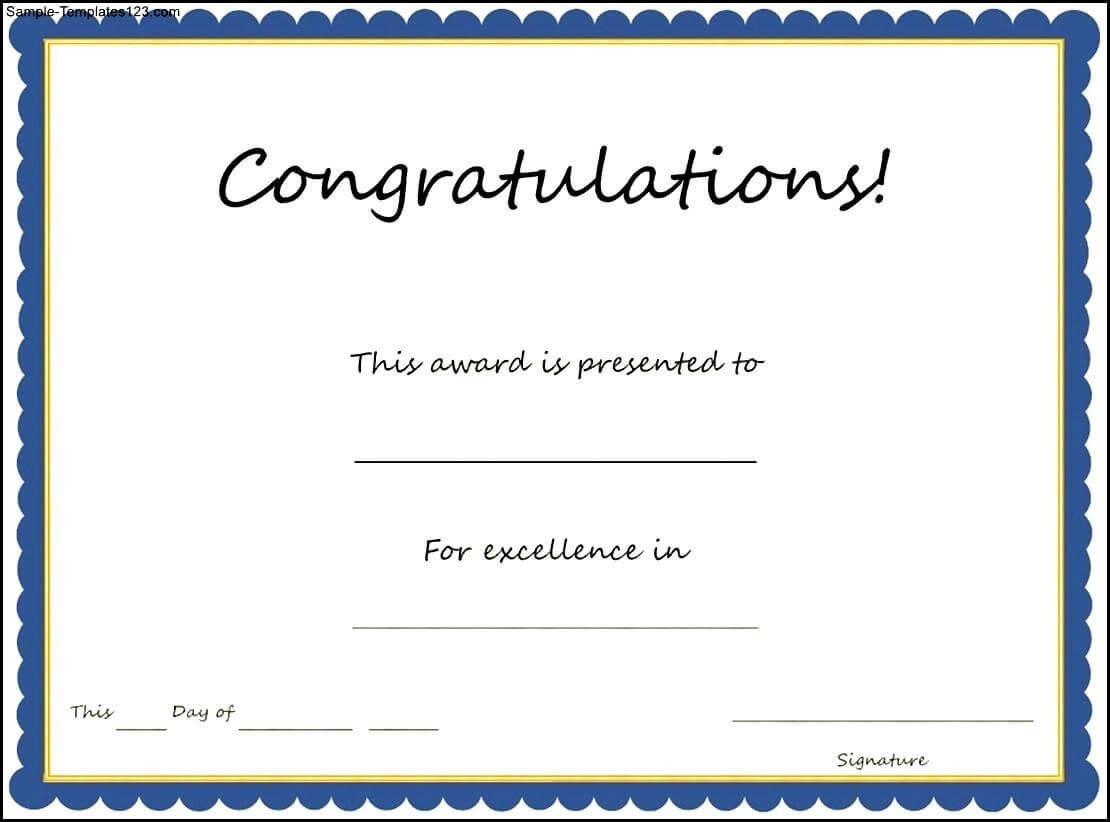 Congratulations Certificates Templates – Tunu.redmini.co Throughout Attendance Certificate Template Word