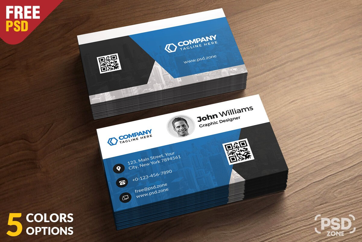 Corporate Business Card Free Psd Template – Download Psd Within Calling Card Psd Template