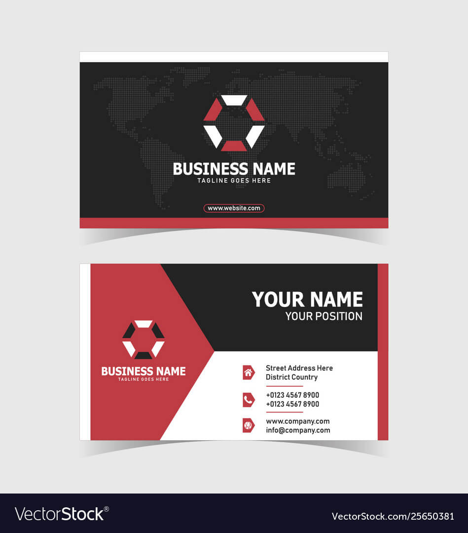 Corporate Double Sided Business Card Template Regarding 2 Sided Business Card Template Word