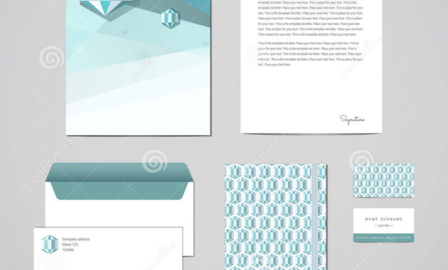 Corporate Identity Design Template. Documentation For with regard to Business Card Letterhead Envelope Template