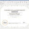 Create A Certificate Of Recognition In Microsoft Word For Certificate Of Achievement Template Word