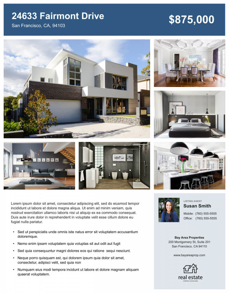 Create Free Real Estate Flyers | Zillow Premier Agent Inside Apartment For Rent Flyer Template Free