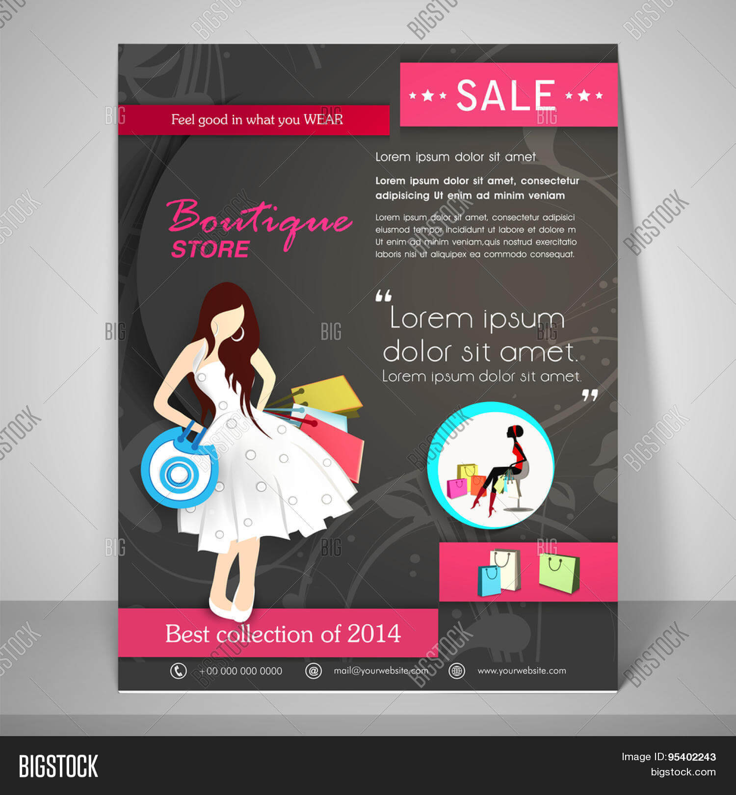 Creative Boutique Vector & Photo (Free Trial) | Bigstock Intended For Boutique Flyer Template Free