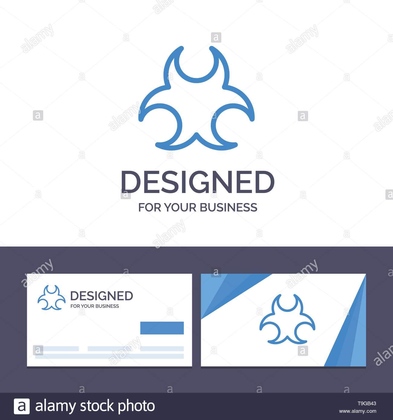 Creative Business Card And Logo Template Bio, Hazard, Sign Within Bio Card Template