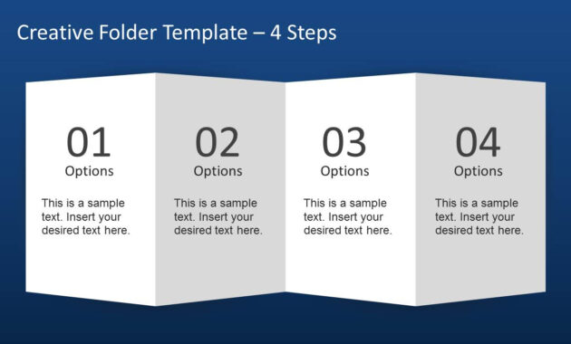 Creative Folder Paper With 4 Fold Brochure - Slidemodel throughout 4 Fold Brochure Template