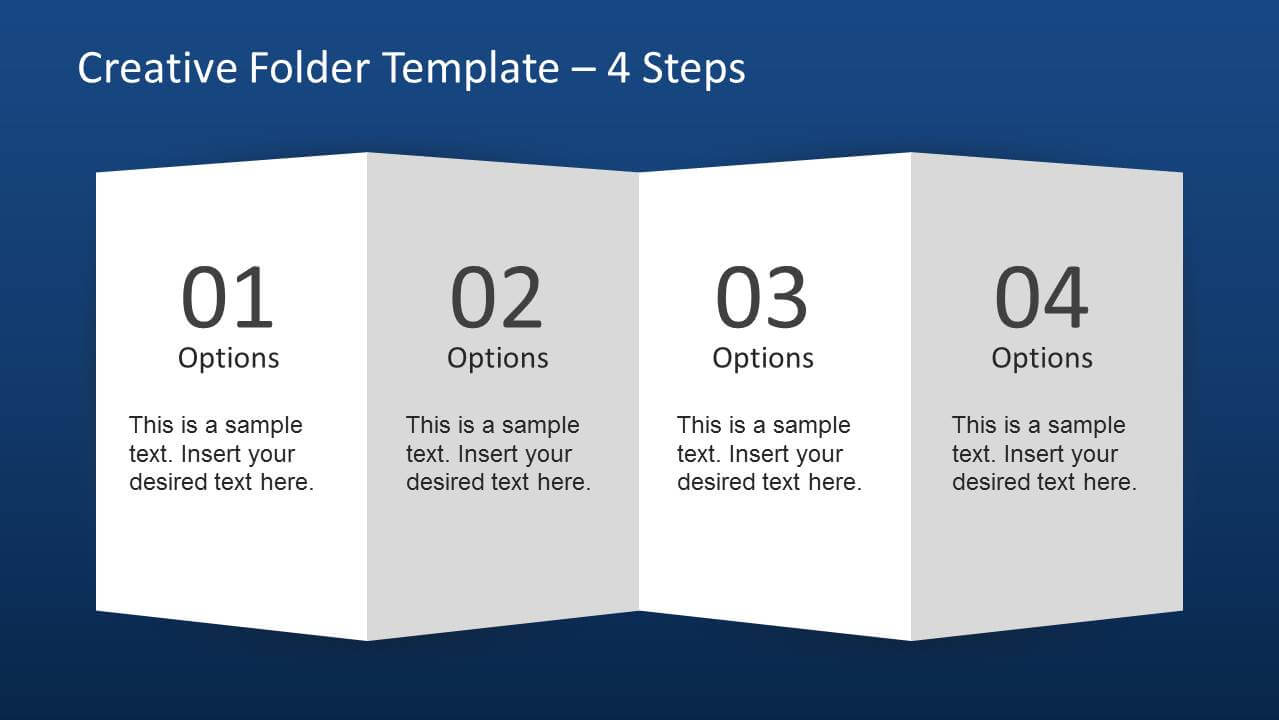 Creative Folder Paper With 4 Fold Brochure - Slidemodel Throughout 4 Fold Brochure Template