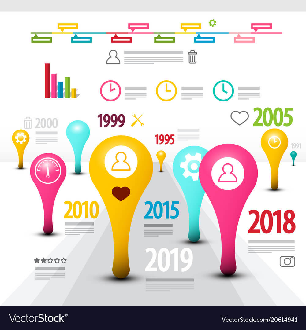 Creative Timeline Infographic Template Modern Pertaining To Adobe Illustrator Infographic Templates