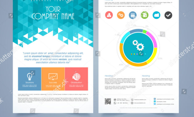 Creative Two Page Business Flyer Template Stock Vector pertaining to 2 Page Flyer Template