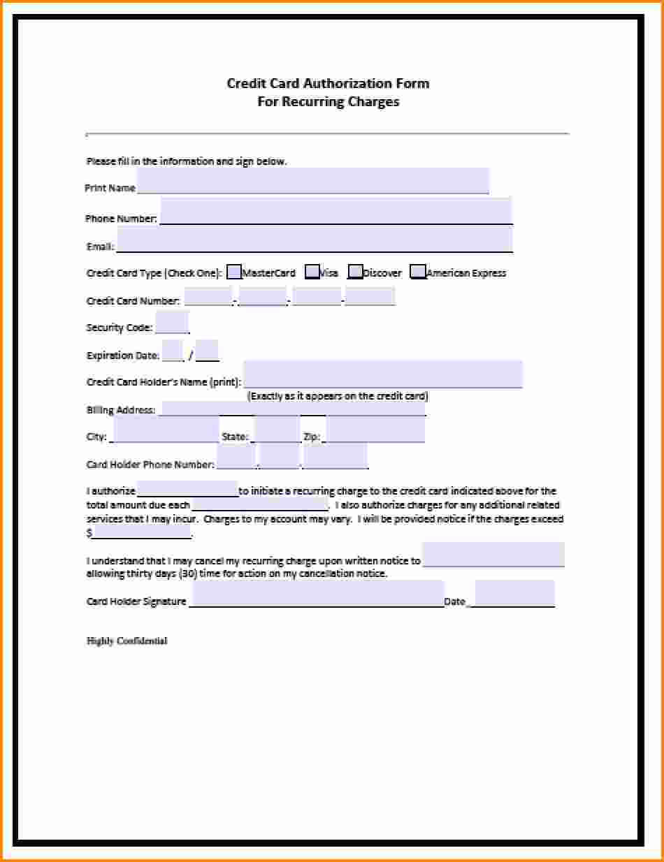 Credit Card Authorization Form – Fotolip Within Authorization To Charge Credit Card Template
