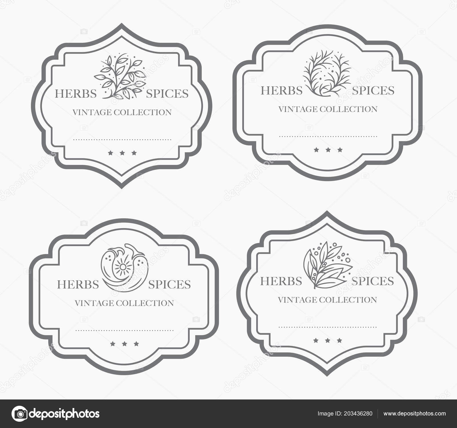 Customizable Black White Pantry Label Collection Vintage Pertaining To Black And White Label Templates