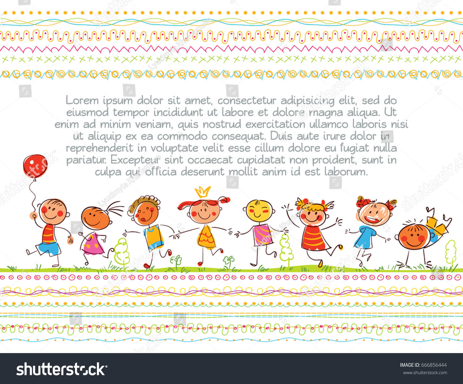 Cute Kids Children Book Cover Template Stock Vector (Royalty Throughout Childrens Book Template