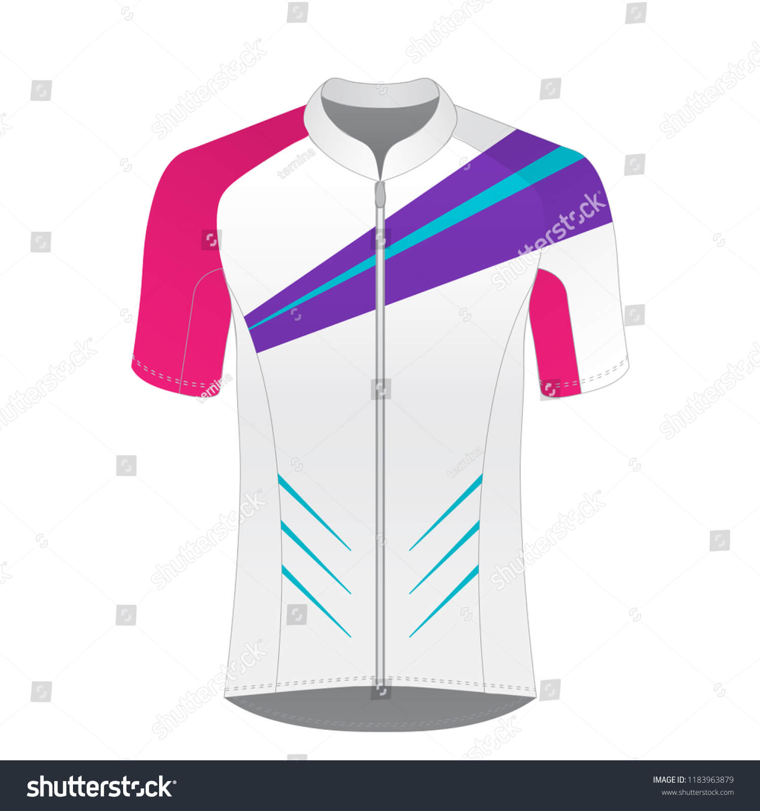 Cycling Jersey Mockup Tshirt Sport Design | Royalty Free In Blank Cycling Jersey Template
