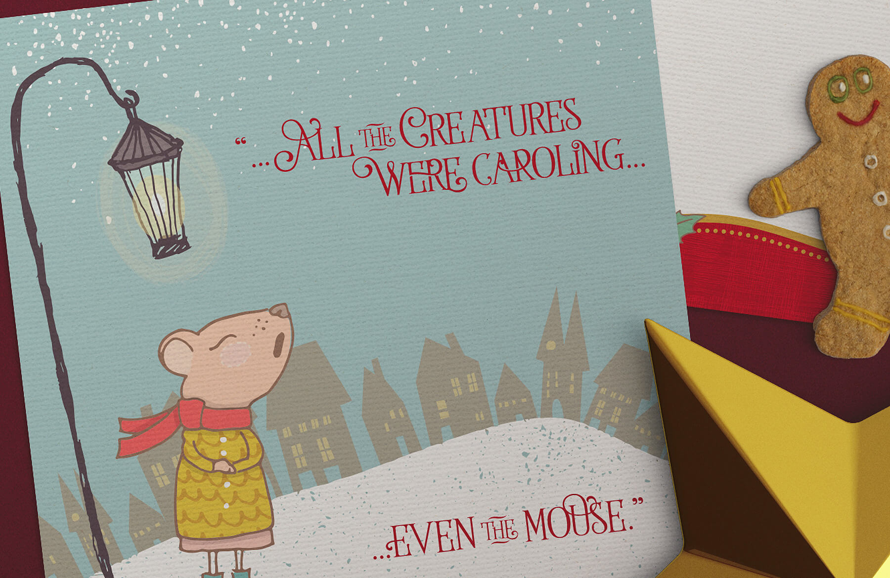 Design An Adorable Christmas Card In Adobe Illustrator For Adobe Illustrator Christmas Card Template