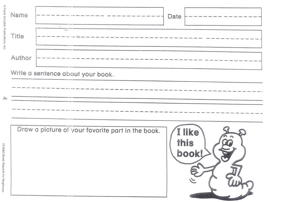 Do Book Reports 1St Grade - Assigning A Book Report In 1St Intended For 1St Grade Book Report Template