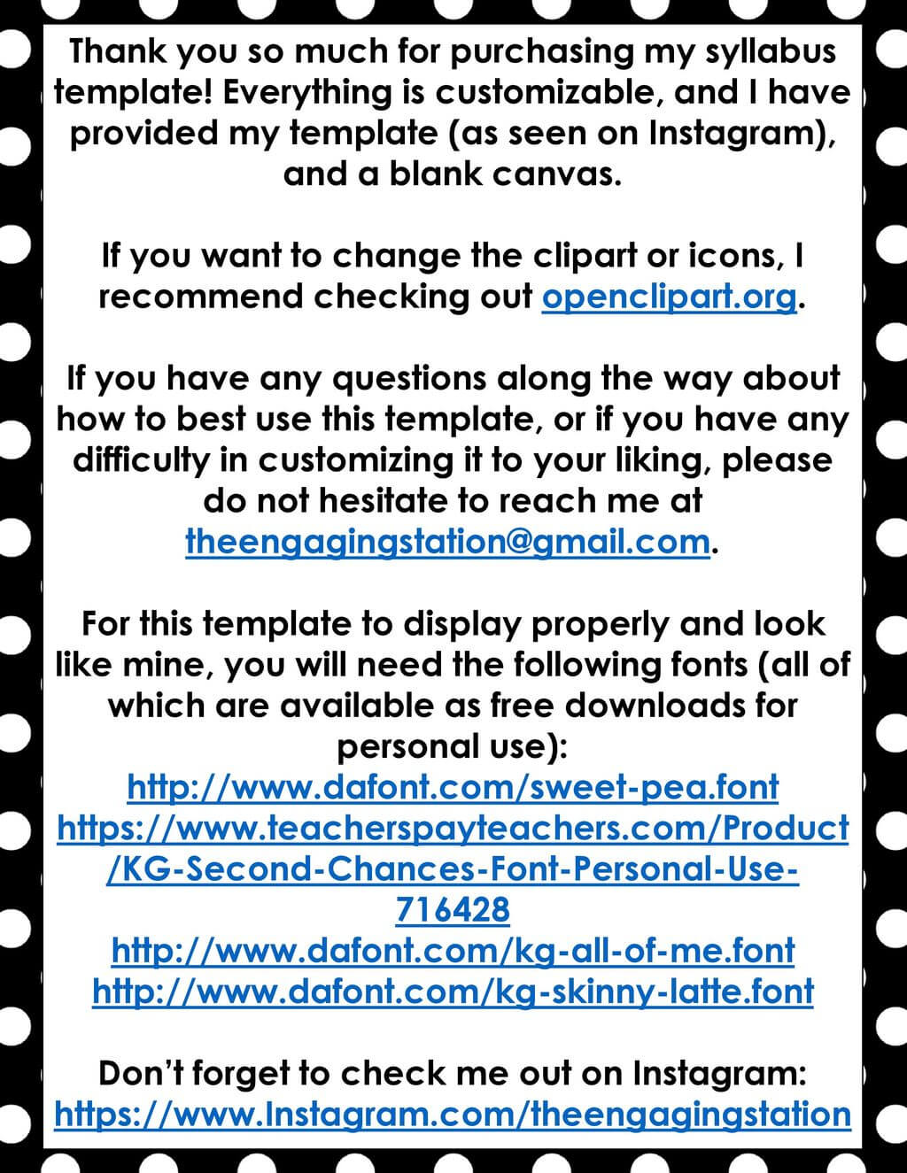 Don't Forget To Check Me Out On Instagram: – Ppt Download For Blank Syllabus Template