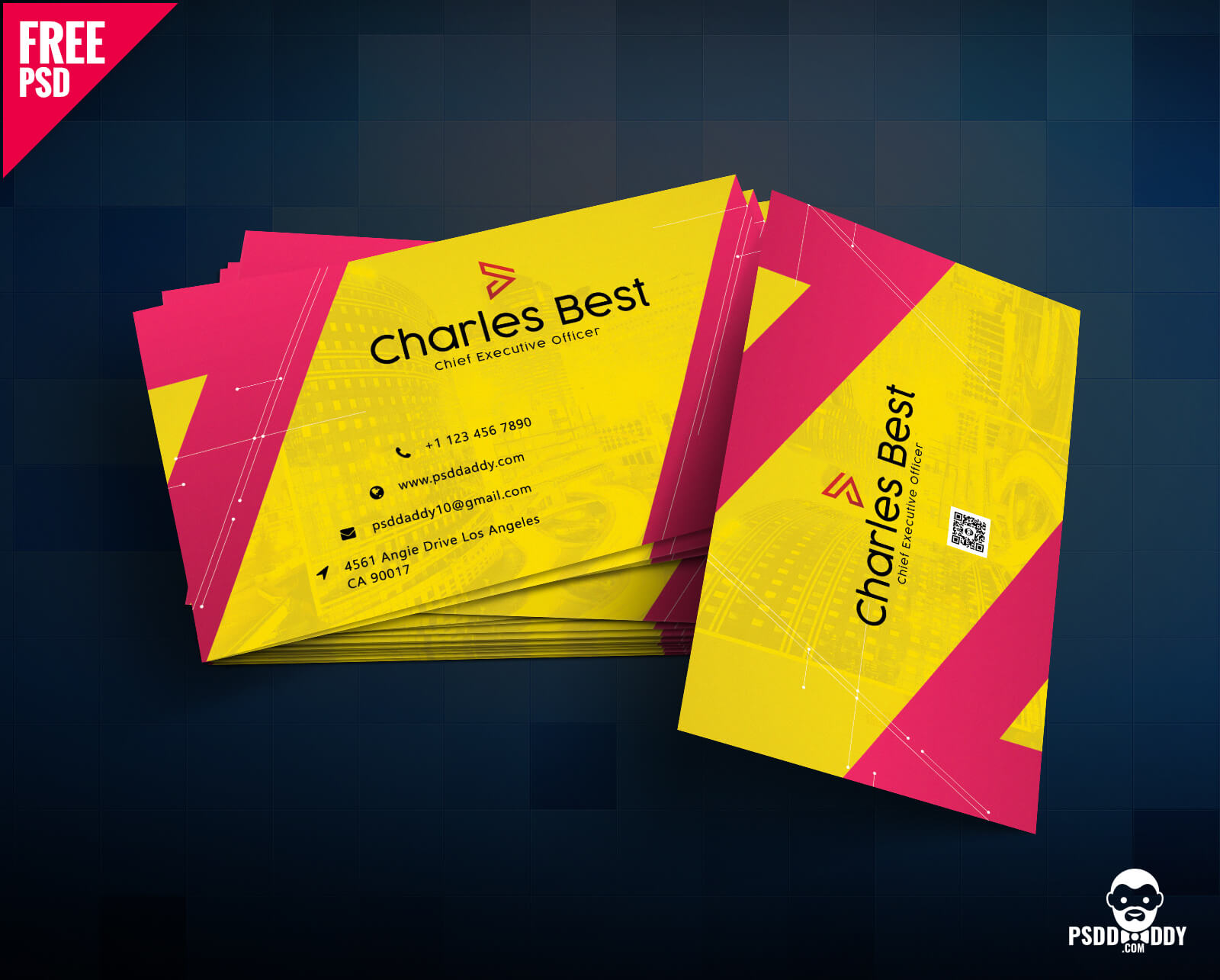 Download] Creative Business Card Free Psd | Psddaddy With Regard To Business Card Maker Template