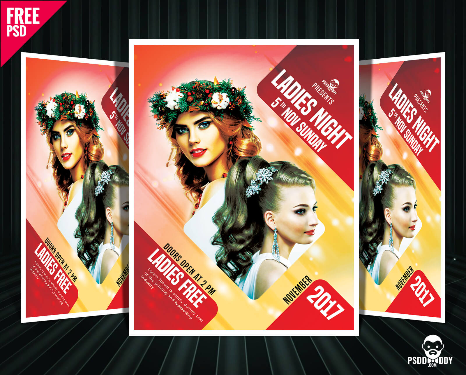 Download] Ladies Night Party Flyer Free Psd | Psddaddy Inside Birthday Party Flyer Templates Free