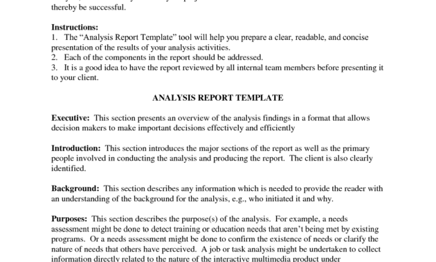 Downloadable Analysis Report Template Sample : V-M-D for Business Analyst Report Template